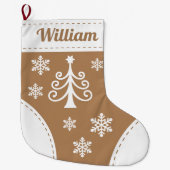 Grande Chaussette De Noël Arbre élégant Stocking de Noël (Devant)