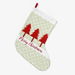 Grande Chaussette De Noël Arbres de Noël