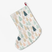 Grande Chaussette De Noël Arbres de Noël (Dos (Accrochage))