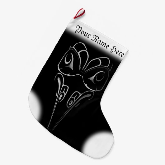Grande Chaussette De Noël Art autochtone Stocking Totem Pole Stocking (Devant (Accrochage))