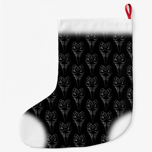 Grande Chaussette De Noël Art autochtone Stocking Totem Pole Stocking (Dos)