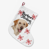 Grande Chaussette De Noël Art du Labrador Abstrait (Devant (Accrochage))