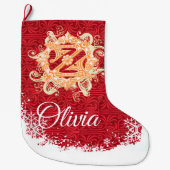 GRANDE CHAUSSETTE DE NOËL ASSISTANT CLASSIQUE DU STOCKAGE DE NOËL D'OZ (Devant)