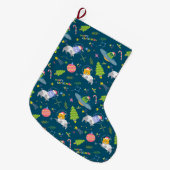 Grande Chaussette De Noël Astronautes d'animaux (Devant (Accrochage))