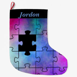 Grande Chaussette De Noël Autisme