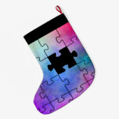 Grande Chaussette De Noël Autisme (Dos (Accrochage))