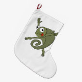 Grande Chaussette De Noël Awesome Chameleon (Devant (Accrochage))