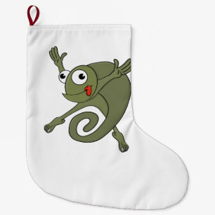 Grande Chaussette De Noël Awesome Chameleon