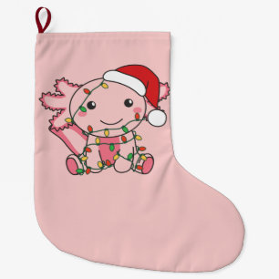 Grande Chaussette De Noël Axolotl Animaux d'hiver Axolotls Large Ch