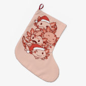Grande Chaussette De Noël Axolotl Arbre de Noël Animaux de Noël Axolotls (Devant (Accrochage))