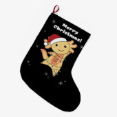 Grande Chaussette De Noël Axolotl Joyeux Noël Animaux d'hiver Axolotls (Devant (Accrochage))