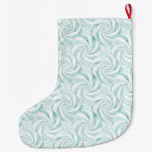 Grande Chaussette De Noël Balançoires blanches à la menthe Aqua (Dos)