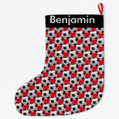 Grande Chaussette De Noël Balle de soccer Conception Grande réserve de Noël (Dos)