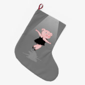 Grande Chaussette De Noël Ballerina de porc (Devant (Accrochage))