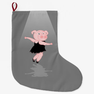 Grande Chaussette De Noël Ballerina de porc