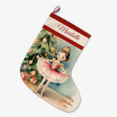 Grande Chaussette De Noël Ballerina Princess Christmas Stocking (Devant (Accrochage))