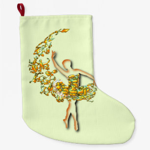 Grande Chaussette De Noël Ballet Danseuse Fille Noël Stocking