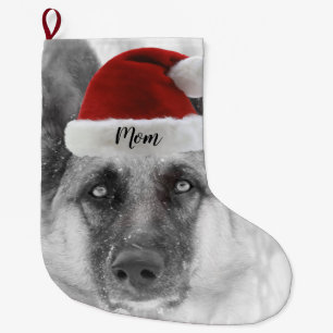 Grande Chaussette De Noël Bas adorable de Noël de berger allemand