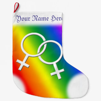 Grande Chaussette De Noël Bas d'arc-en-ciel de bas de Noël de gay pride