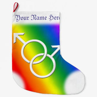 Grande Chaussette De Noël Bas d'arc-en-ciel de bas de Noël de gay pride