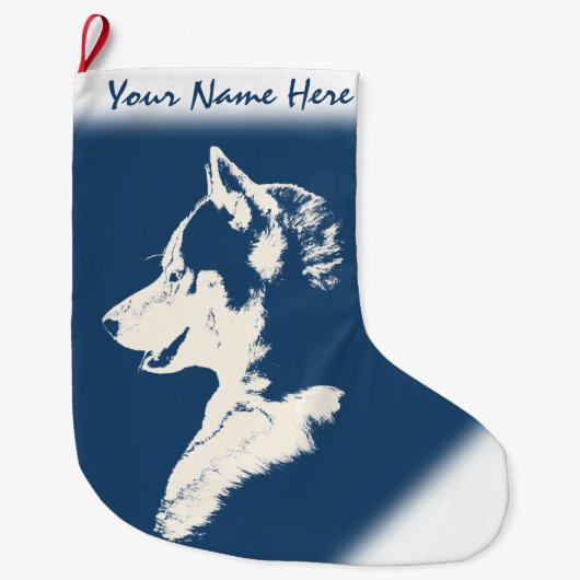 Grande Chaussette De Noël Bas de chien personnalisé par bas enroué de Noël (Devant)