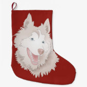 Grande Chaussette De Noël bas de malamute (Devant)