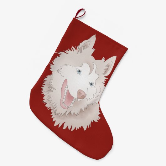 Grande Chaussette De Noël bas de malamute (Devant (Accrochage))