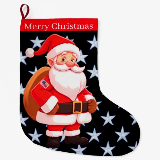 GRANDE CHAUSSETTE DE NOËL BAS DE NOËL (Devant)