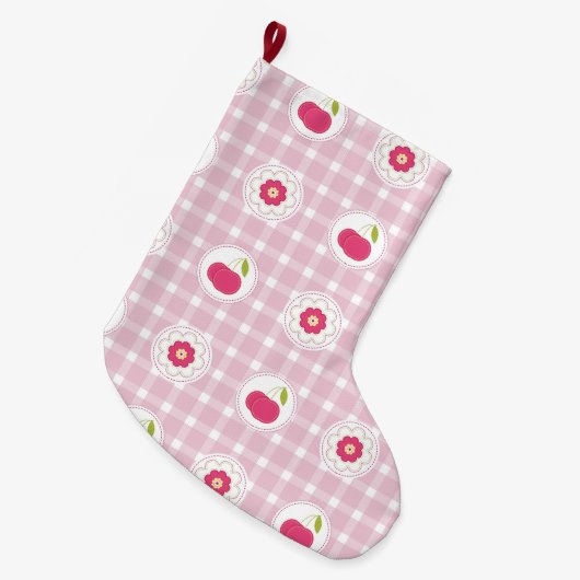 Grande Chaussette De Noël Bas de Noël Cherry Picnic (Devant (Accrochage))