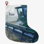 Grande Chaussette De Noël Bas de Noël de cartel (Devant)