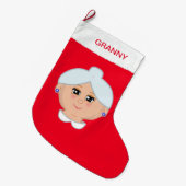 Grande Chaussette De Noël Bas de Noël de grand-mère (Devant (Accrochage))