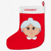 Grande Chaussette De Noël Bas de Noël de grand-mère (Dos)