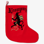 Grande Chaussette De Noël Bas de Noël de Krampus (Devant)