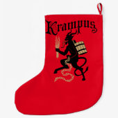 Grande Chaussette De Noël Bas de Noël de Krampus (Dos)