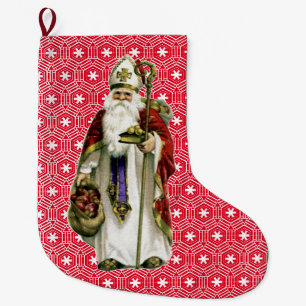 Grande Chaussette De Noël Bas de Noël de Nicholas de saint