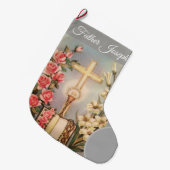 Grande Chaussette De Noël Bas de Noël de prêtre catholique (Devant (Accrochage))