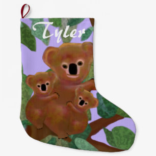 Grande Chaussette De Noël Bas de Noël d'eucalyptus de koala