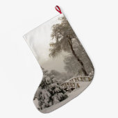 Grande Chaussette De Noël Bas de Noël d'hiver personnalisées (Dos (Accrochage))