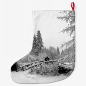 Grande Chaussette De Noël Bas de Noël d'hiver personnalisées (Dos)