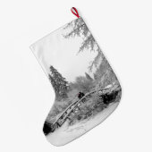 Grande Chaussette De Noël Bas de Noël d'hiver personnalisées (Dos (Accrochage))