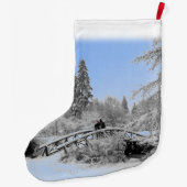 Grande Chaussette De Noël Bas de Noël d'hiver personnalisées (Dos)