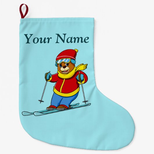 Grande Chaussette De Noël Bas de Noël d'ours (Devant)