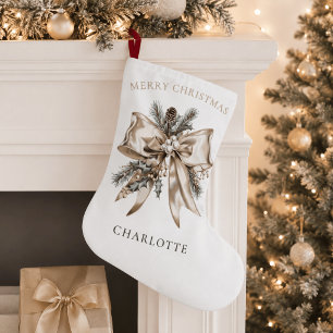 Grande Chaussette De Noël Bas de Noël élégant personnalisé