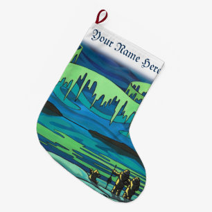 Grande Chaussette De Noël Bas de Noël tribaux Stockings personnalisés