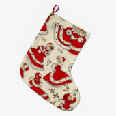 Grande Chaussette De Noël Bas de Noël, Vintage (Devant (Accrochage))