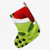 Grande Chaussette De Noël Bas étranger de Noël de visage (Dos (Accrochage))