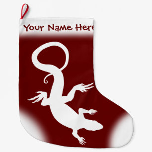 Grande Chaussette De Noël Bas fait sur commande de reptile de bas de Noël de