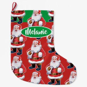 Grande Chaussette De Noël Bas fait sur commande gai de Noël de filles de