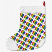 Grande Chaussette De Noël Bas lesbiens d'amour de bas du gay pride des (Dos)
