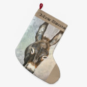 Grande Chaussette De Noël Bas miniature de Noël d'âne de Brutus (Devant (Accrochage))